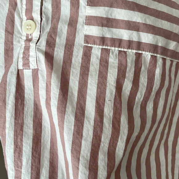 Madewell Striped Popover Top Women’s Medium - Picture 6 of 6